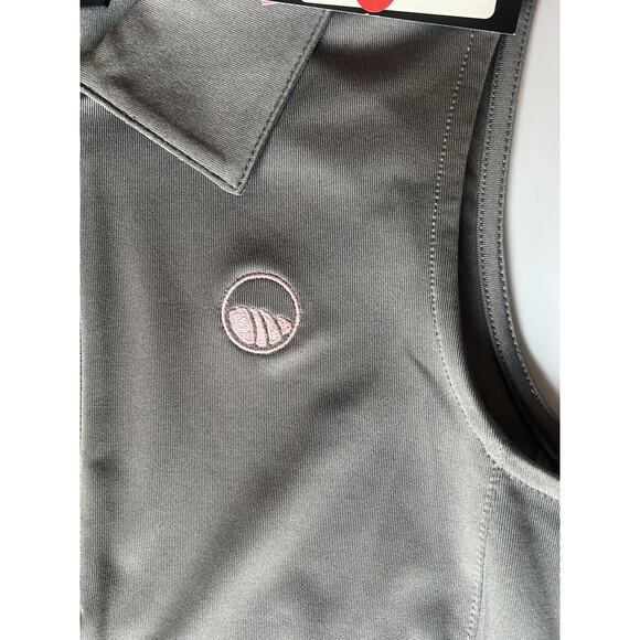 Golftini Womens Golf Tank, Size XS, Grey, Sleeveless Polo, Collared, NWT - Picture 2 of 5
